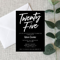 Convite de Aniversário para Vinte e Cinco 25