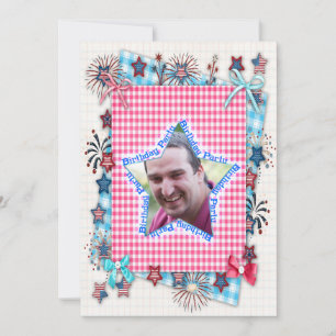 Convite de aniversário Patriótico