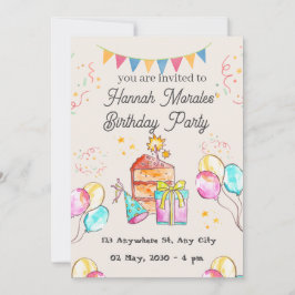 Convite de aniversário Personalizado