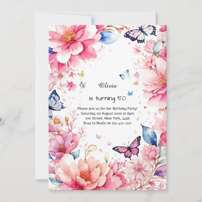 Convite de Aniversário Personalizado (Frente)