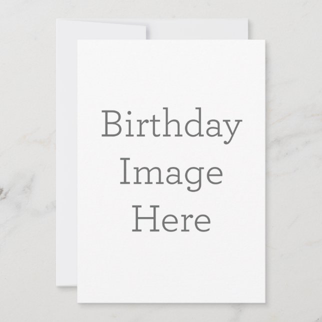 Convite simples, Tamanho: 12,7 cm x 17,8 cm, Papel: Fosco, Canto: Quadrado, Envelopes: Branco, Qualidade de impressão: Padrão (Frente)