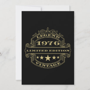 Convite de aniversário Personalizado 1976