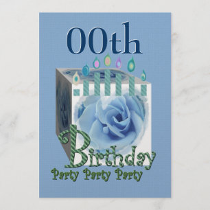 Convite de aniversário PERSONALIZADO - AZUL