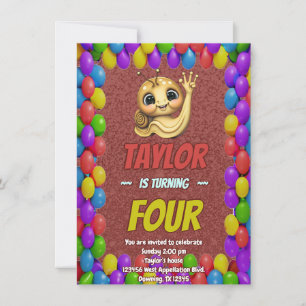 Convite de Aniversário Personalizado Caracol Único