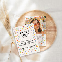 convite de aniversário personalizado colorido