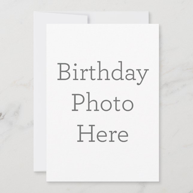 Convite simples, Tamanho: 12,7 cm x 17,8 cm, Papel: Fosco, Canto: Quadrado, Envelopes: Branco, Qualidade de impressão: Padrão (Frente)