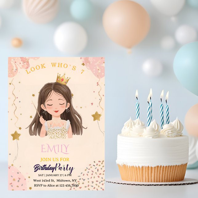 Convite de Aniversário Personalizado com Foto da P (Criador carregado)