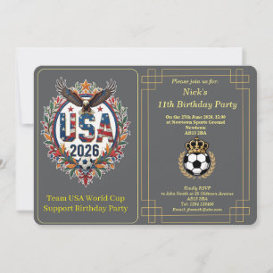 Convite de Aniversário Personalizado da Seleção de