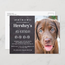 Convite de aniversário Personalizado de Cachorro P