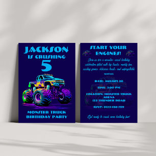 Convite de Aniversário Personalizado de Caminhão M
