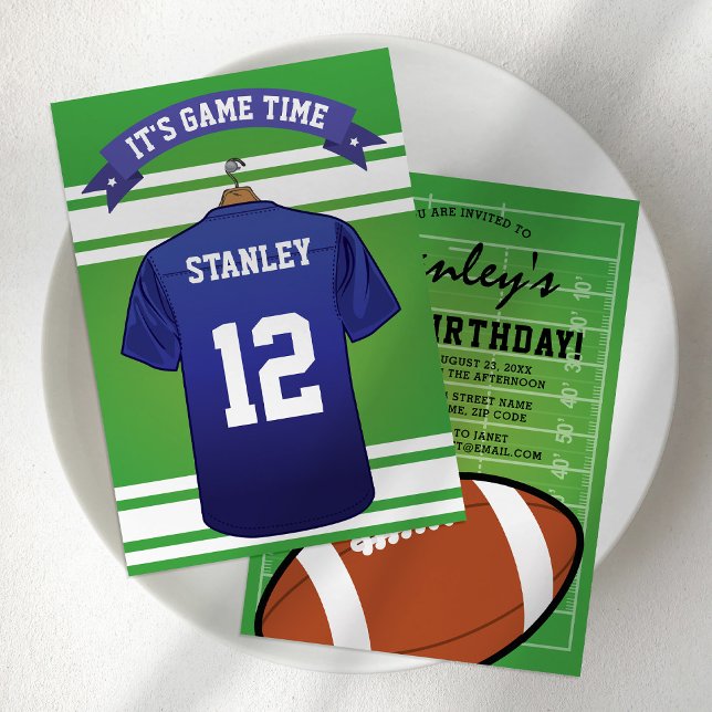 Convite de Aniversário Personalizado de Futebol Am (Criador carregado)