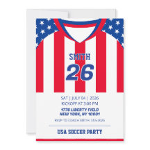 Convite de Aniversário Personalizado de Futebol do