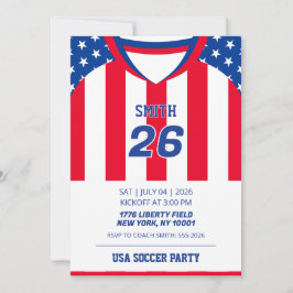 Convite de Aniversário Personalizado de Futebol do