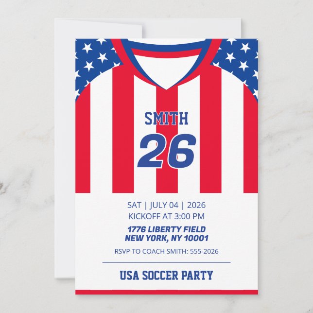 Convite de Aniversário Personalizado de Futebol do (Frente)