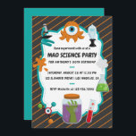 Convite de aniversário Personalizado de Mad Scienc<br><div class="desc">Personalizável para suas especificações. Crédito ao DreAmLoft.</div>