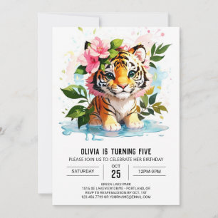 Convite de Aniversário Personalizado de Tigrese Se