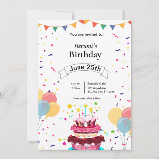 Convite de Aniversário Personalizado – Design de B