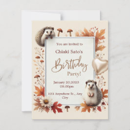 Convite de Aniversário Personalizado do Outono