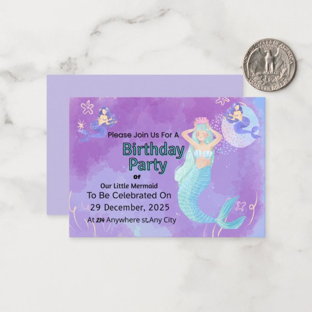 Convite de Aniversário Personalizado | Modelo Edit (Frente/Verso In Situ)