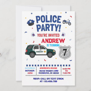Convite de Aniversário Personalizado Moderno de Po