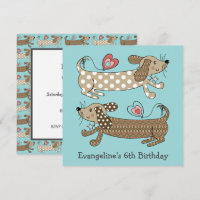 Convite de Aniversário Personalizado para Canina d