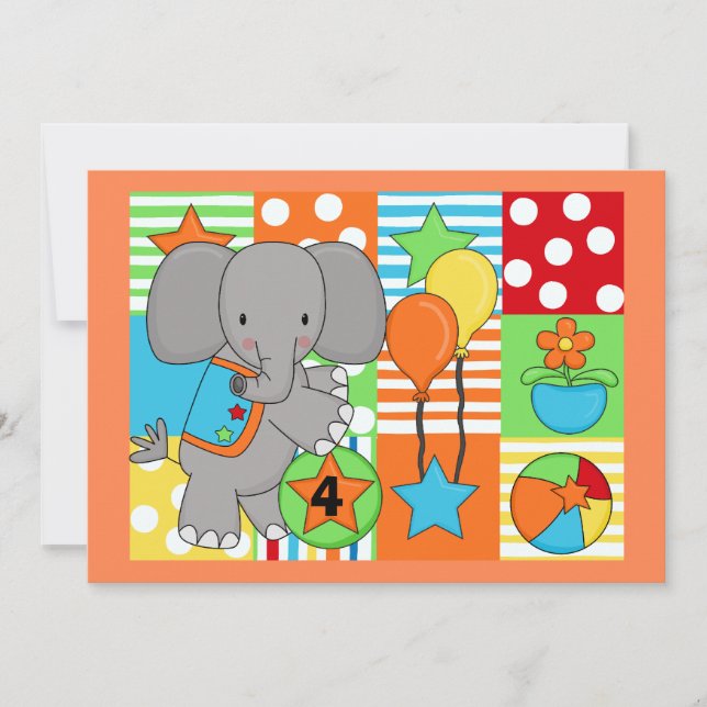 Convite de Aniversário Personalizado para Diversão (Frente)