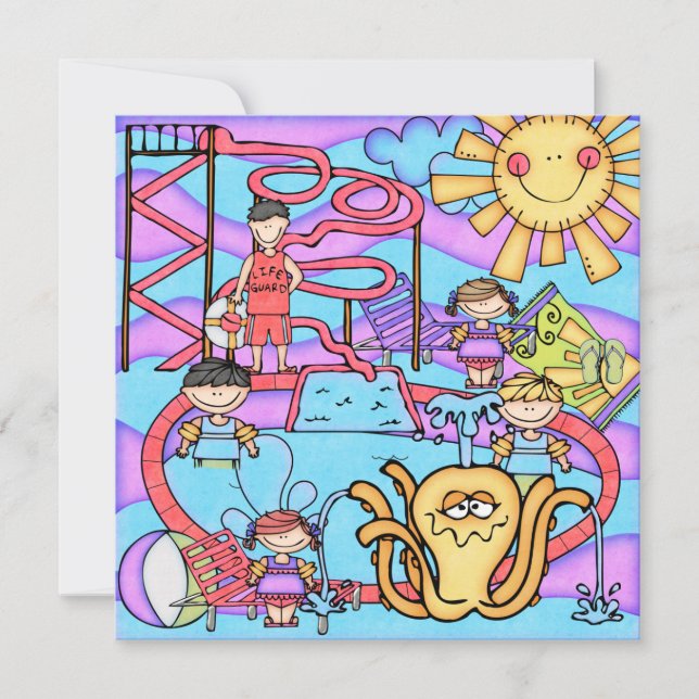 Convite de Aniversário Personalizado para Diversão (Frente)