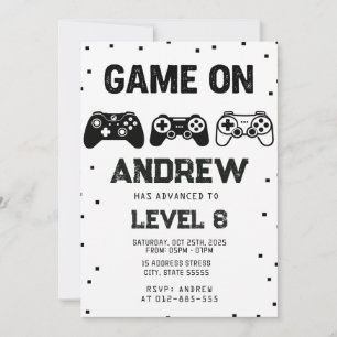 Convite de aniversário personalizado para menino d