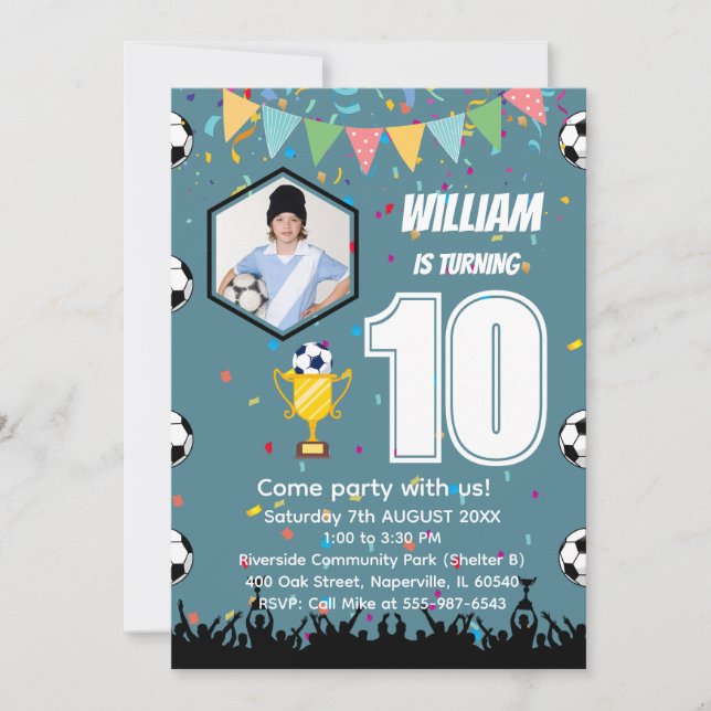 Convite de Aniversário Personalizado para Meninos  (Frente)