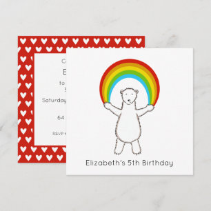 Convite de Aniversário Personalizado para Urso Pol