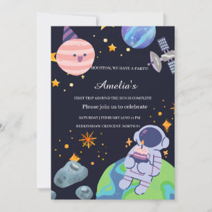 Convite de Aniversário Personalizado Planeta