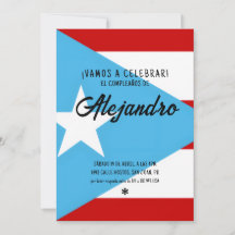 Convite de Aniversário Personalizado Porto Rico Cu