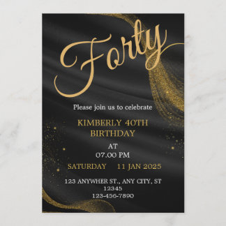 convite de aniversário personalizável Cartão de An