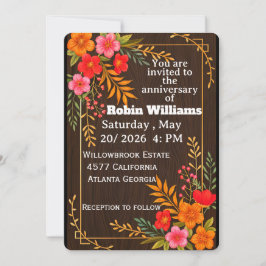 Convite de Aniversário Personalizável para adultos