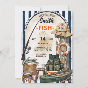 Convite de Aniversário Pesca Convite de Festa de P