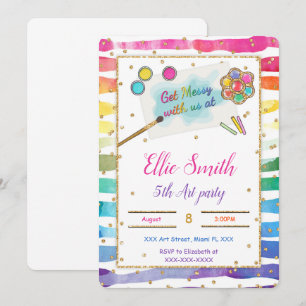 Convite de Aniversário Pintura 