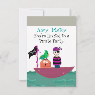 Convite de Aniversário Pirata