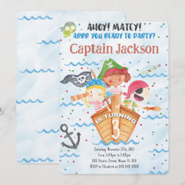 Convite de Aniversário Pirata
