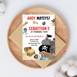 Convite de aniversário Pirata