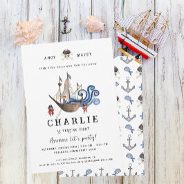 Convite de aniversário Pirata