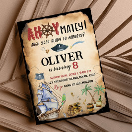 Convite de aniversário Pirata