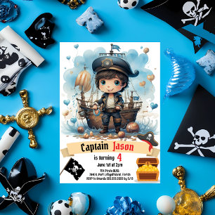 Convite de aniversário Pirata Para Crianças