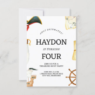 Convite De Aniversário Pirata Para Crianças