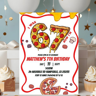 Convite de aniversário Pizza 67