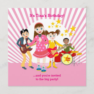 convite de aniversário Pop