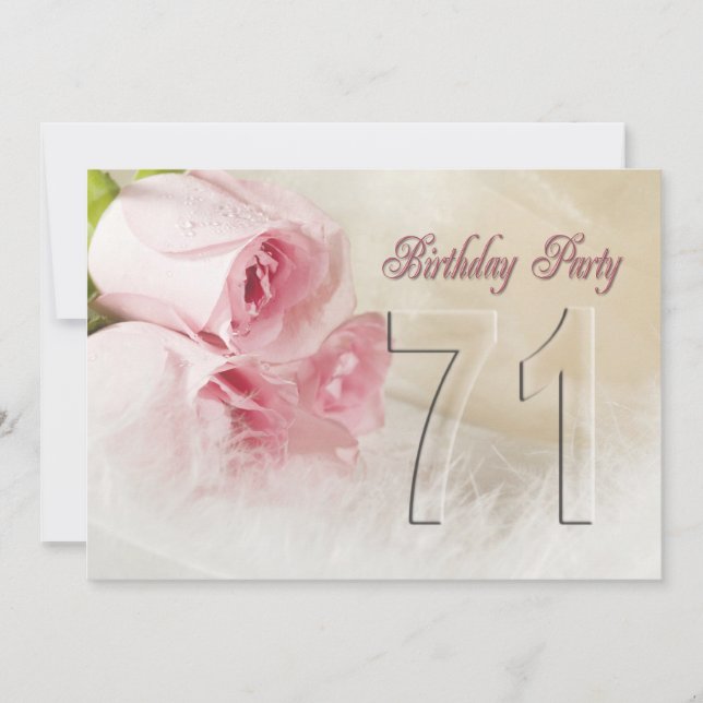 Convite de aniversário por 71 anos (Frente)