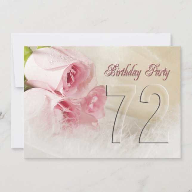 Convite de aniversário por 72 anos (Frente)