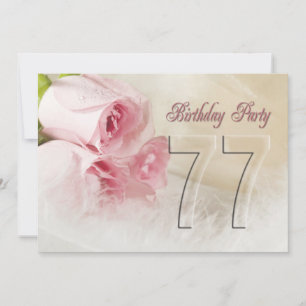 Convite de aniversário por 77 anos