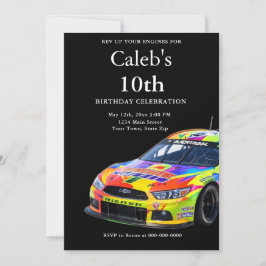 Convite de Aniversário Preto para Homens