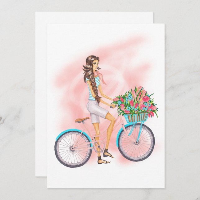 Convite de aniversário primavera (Frente/Verso)